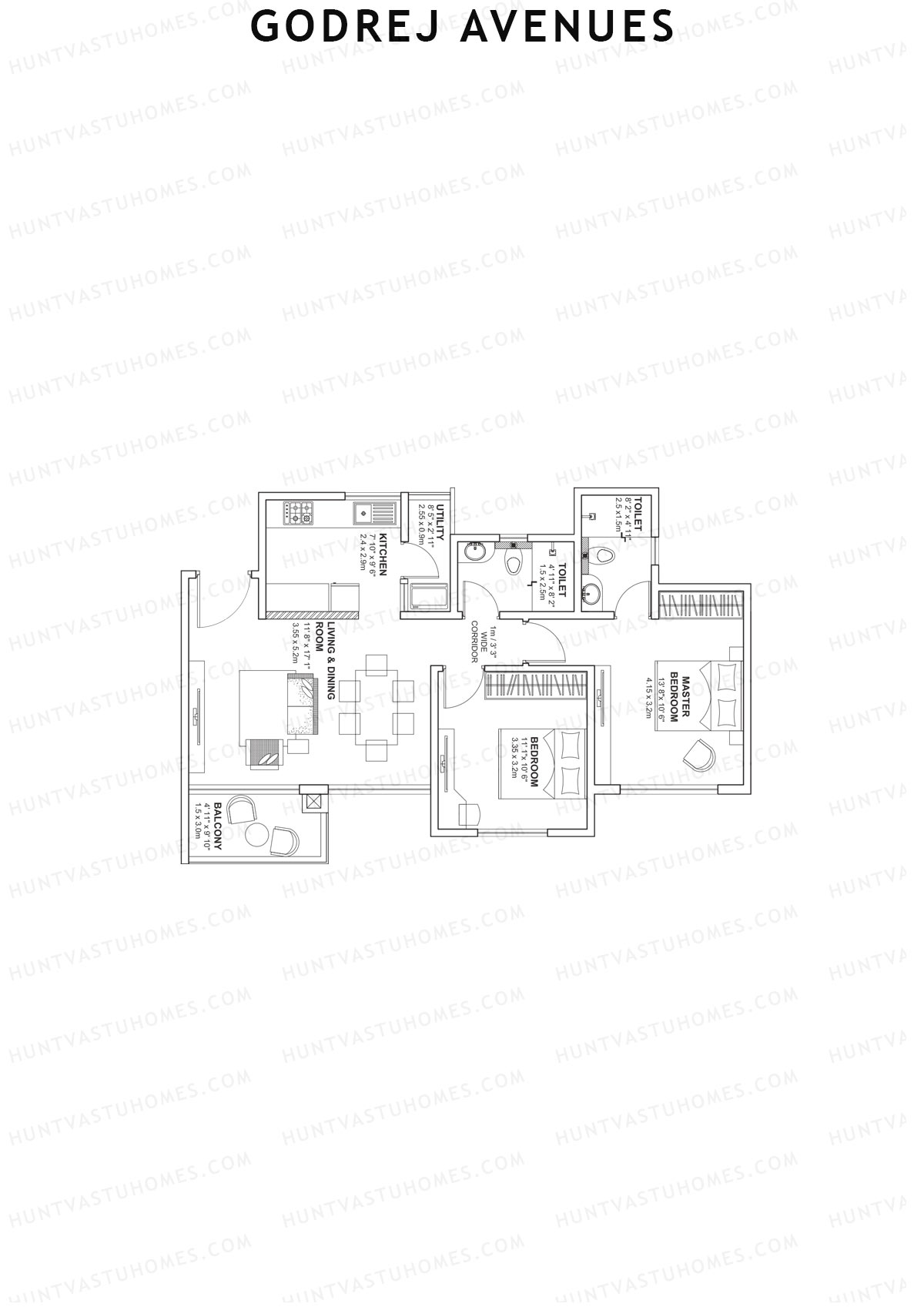 Godrej Avenues Tower C Unit 1 Floor Plan