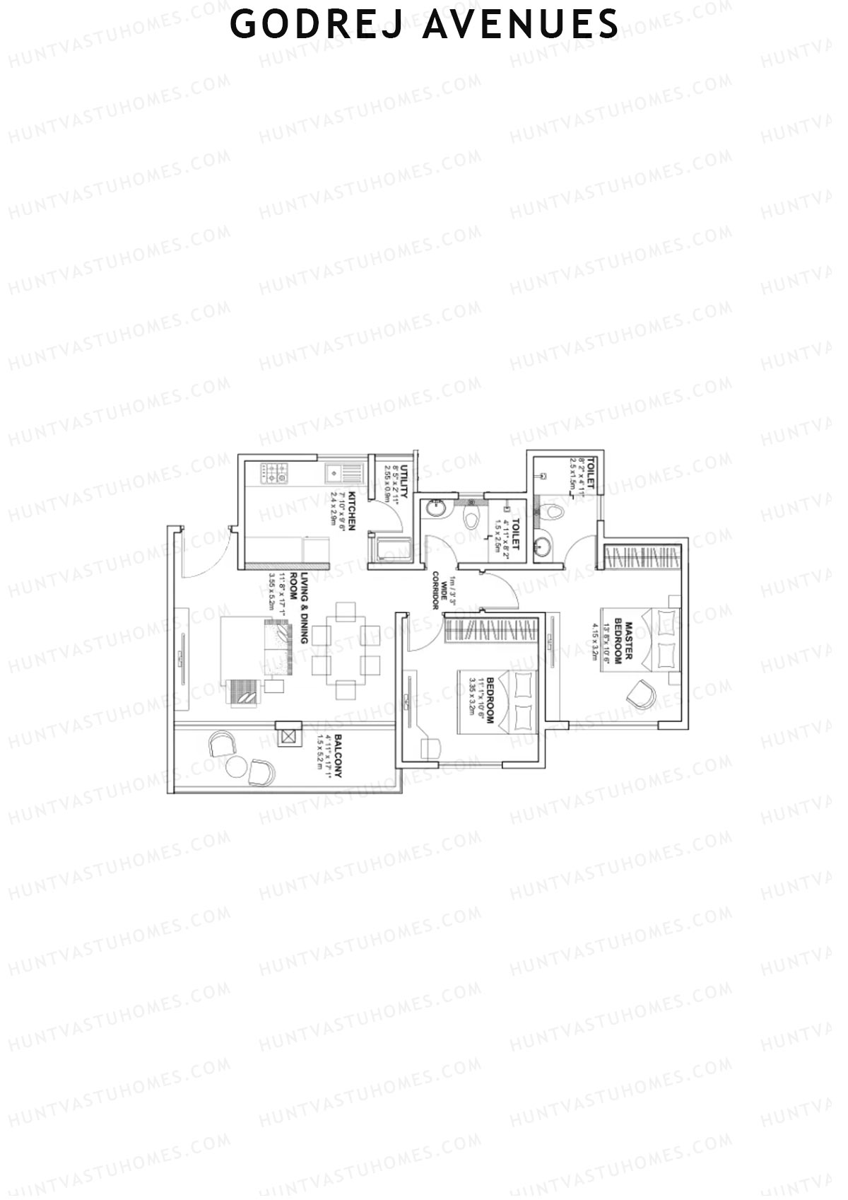 Godrej Avenues Tower C Unit 1 Floor Plan