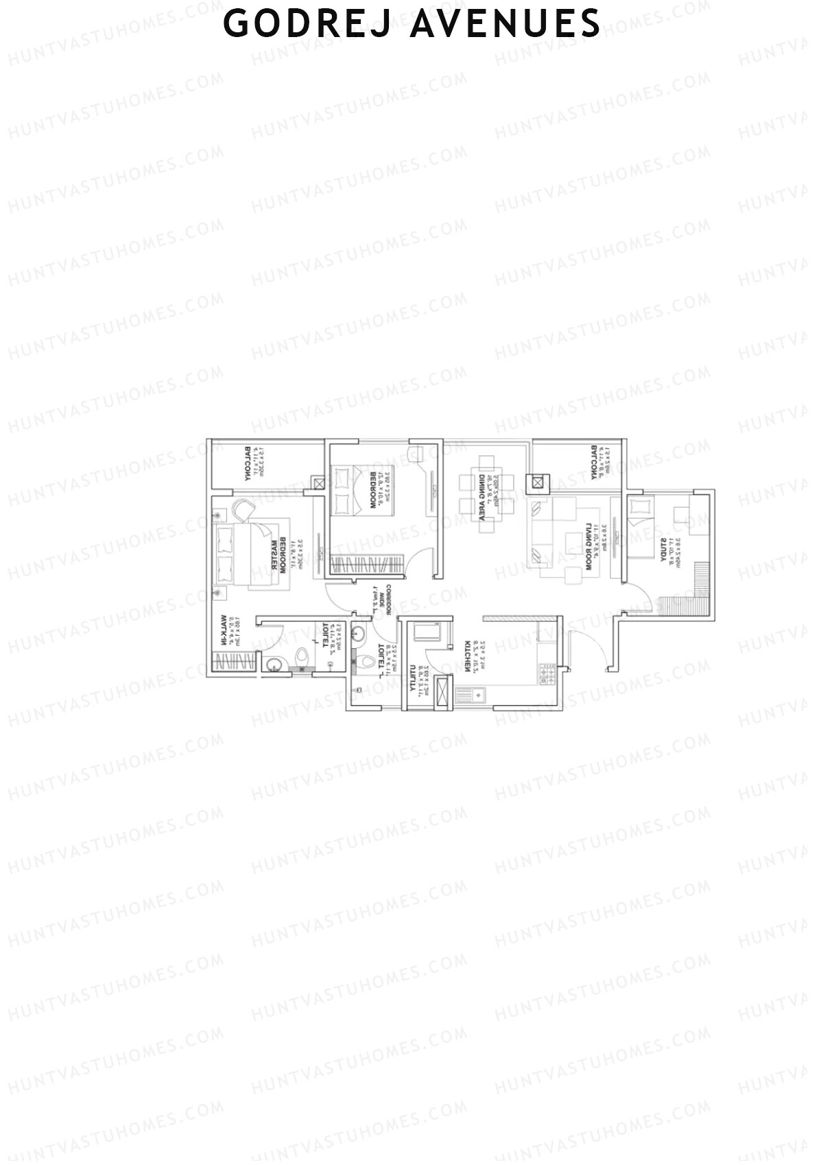 Godrej Avenues Tower C Unit 3 Floor Plan