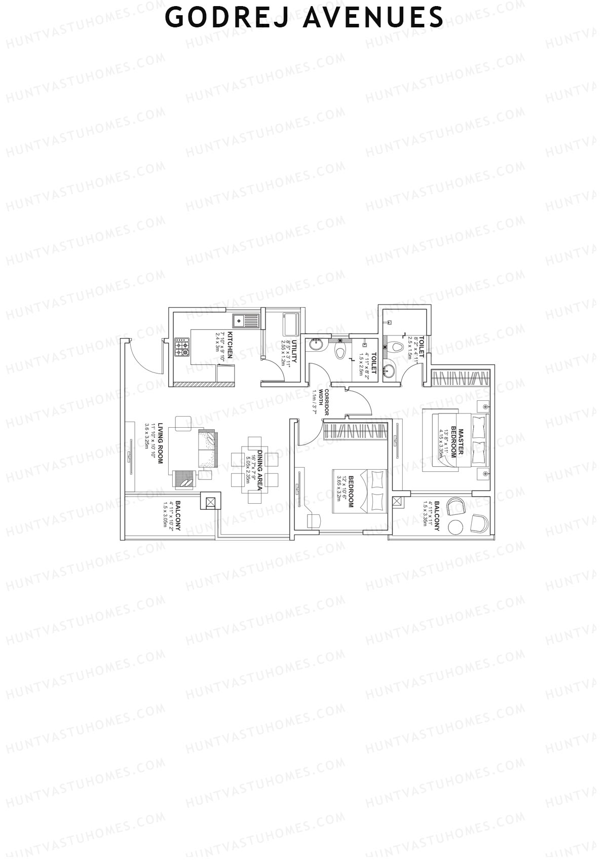 Godrej Avenues Tower D Unit 1 Floor Plan