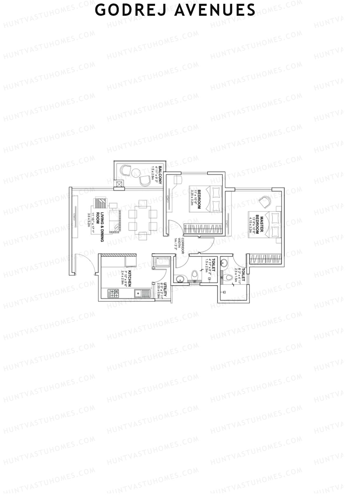 Godrej Avenues Tower D Unit 4 Floor Plan