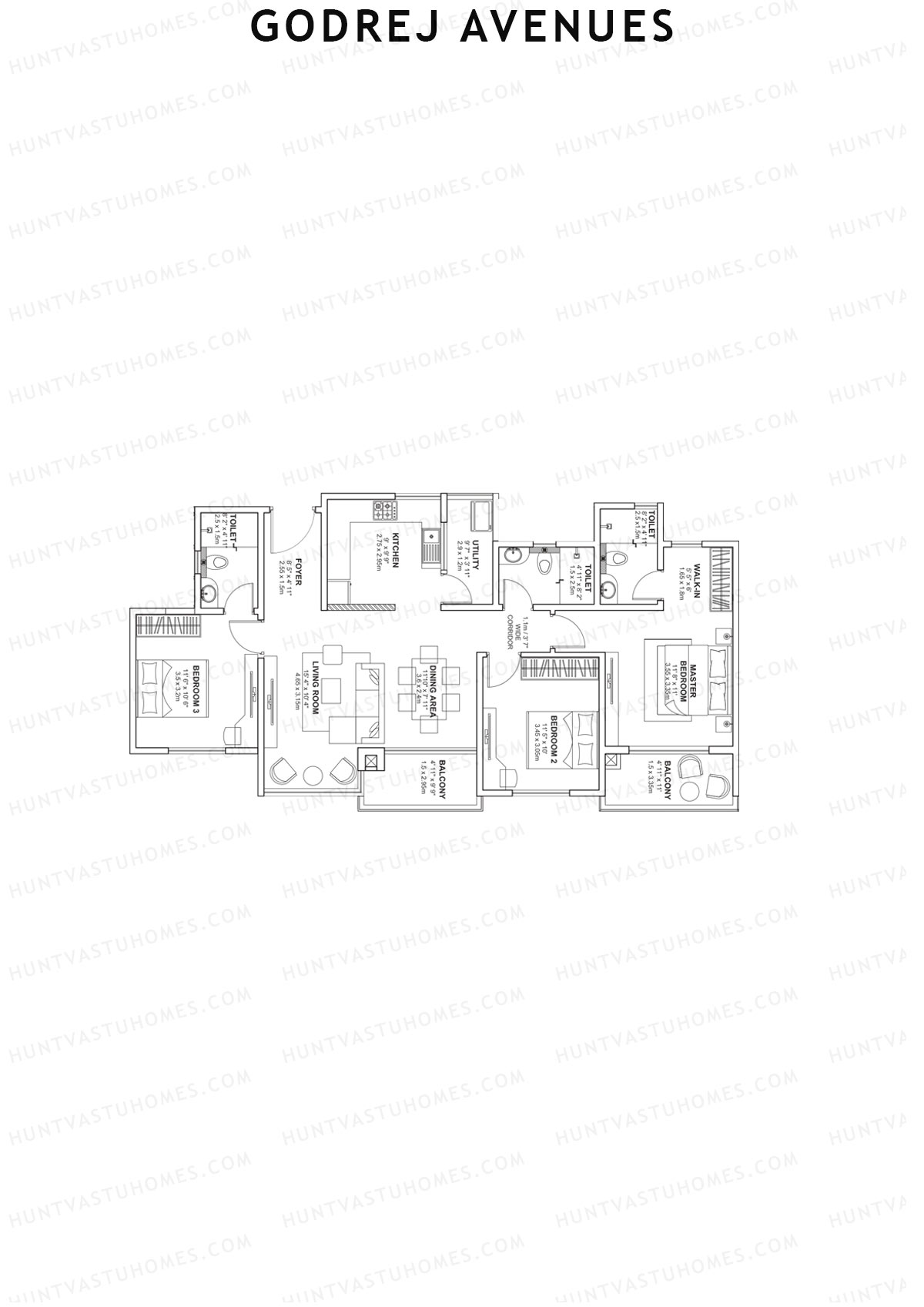 Godrej Avenues Tower E Unit 1 Floor Plan
