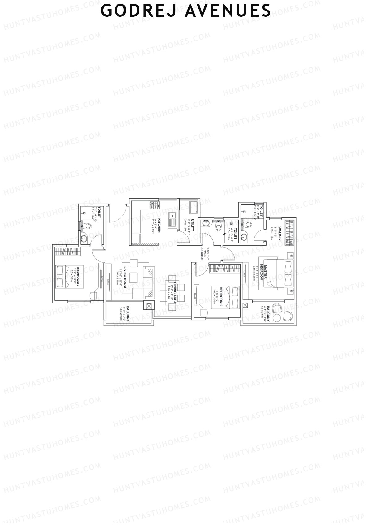 Godrej Avenues Tower E Unit 1 Floor Plan