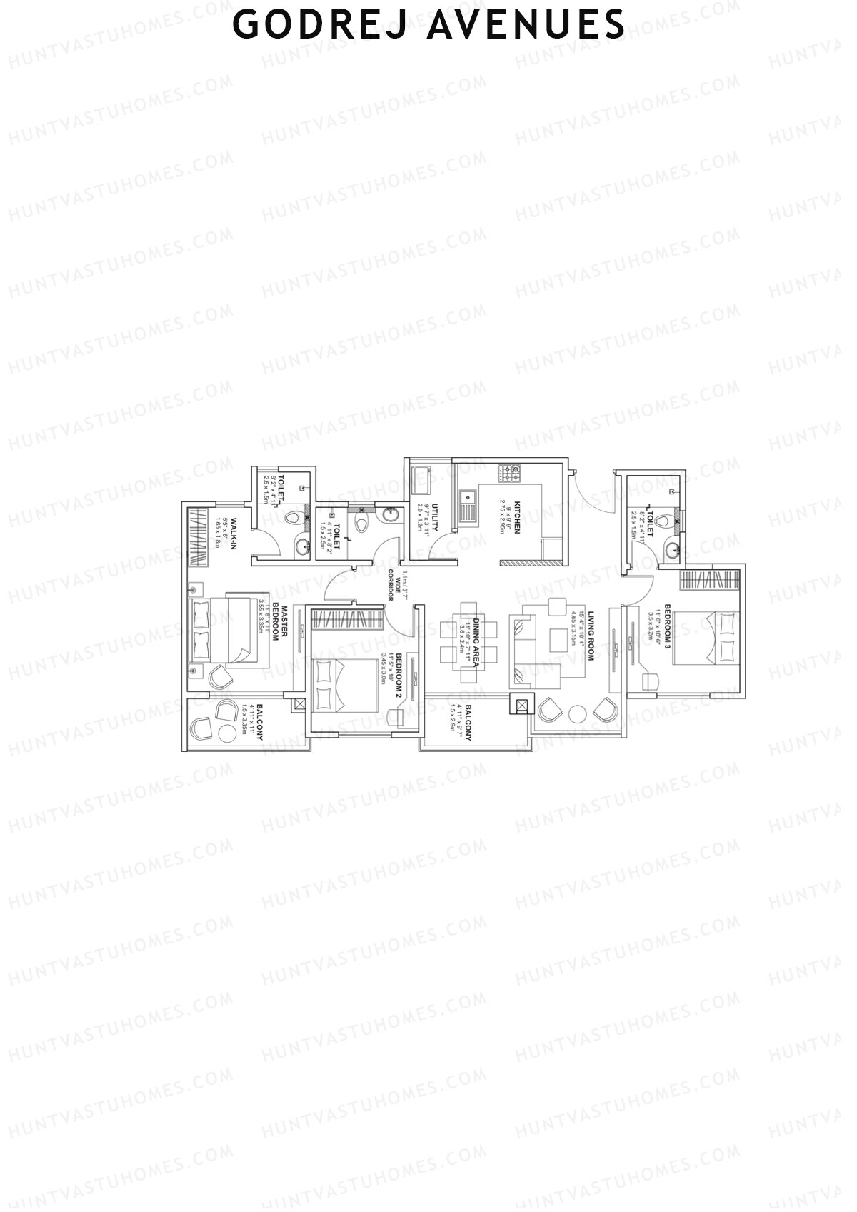 Godrej Avenues Tower E Unit 2 Floor Plan