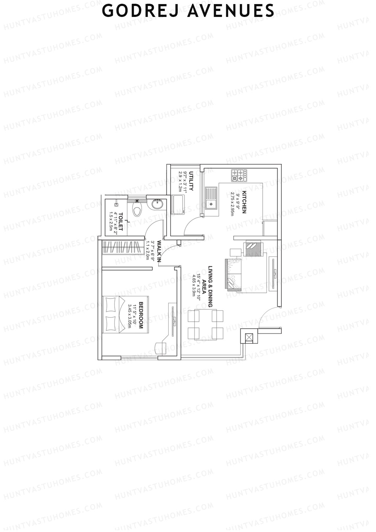 Godrej Avenues Tower E Unit 2 Floor Plan