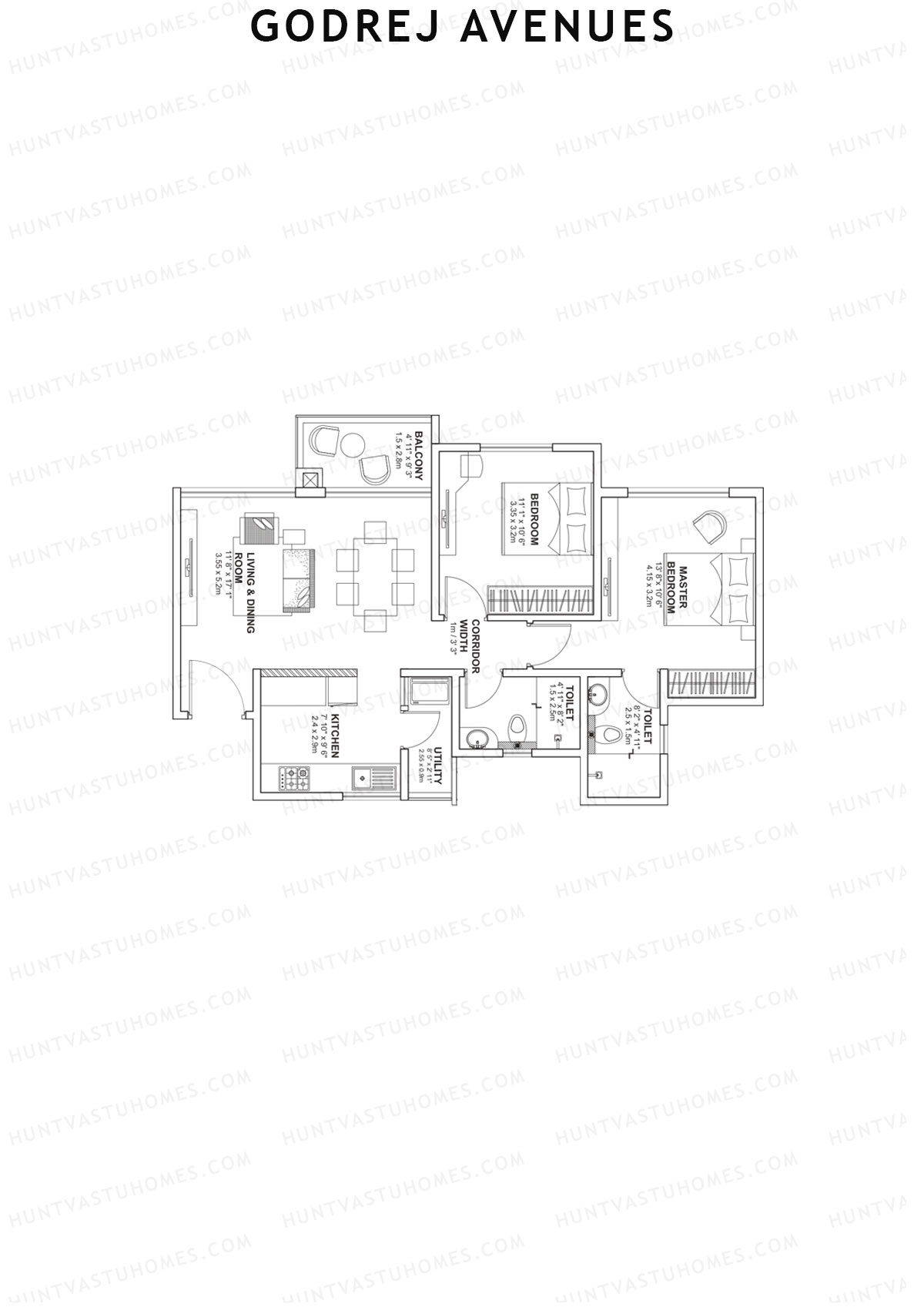 Godrej Avenues Tower E Unit 5 Floor Plan