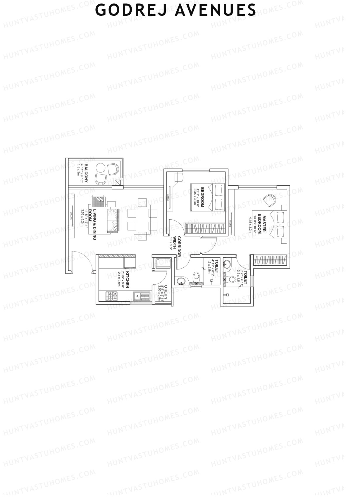 Godrej Avenues Tower E Unit 5 Floor Plan