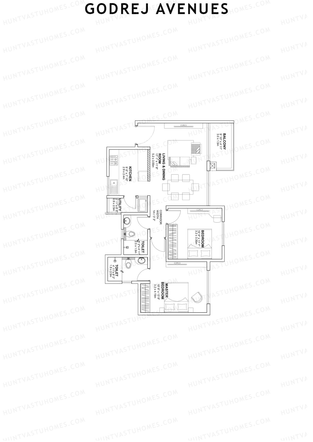 Godrej Avenues Tower F Unit 1 Floor Plan