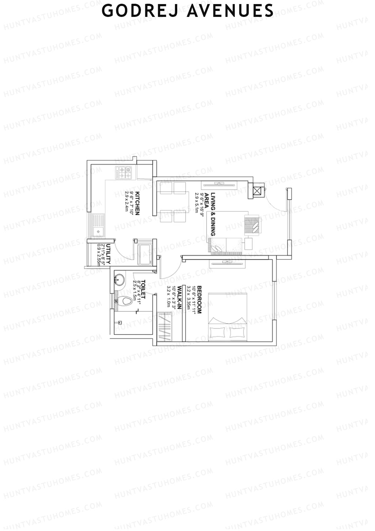 Godrej Avenues Tower F Unit 1 Floor Plan