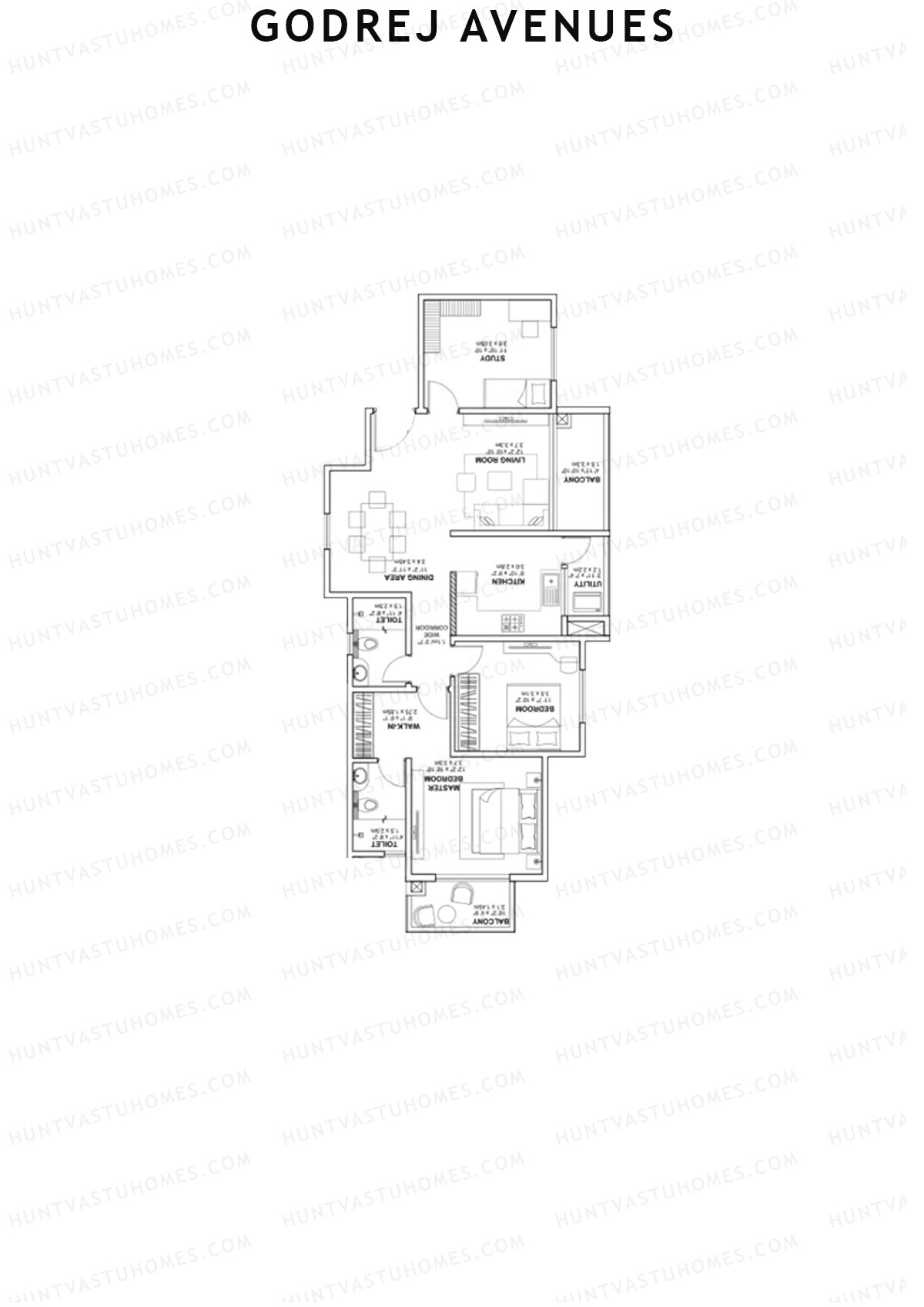 Godrej Avenues Tower G Unit 1 Floor Plan