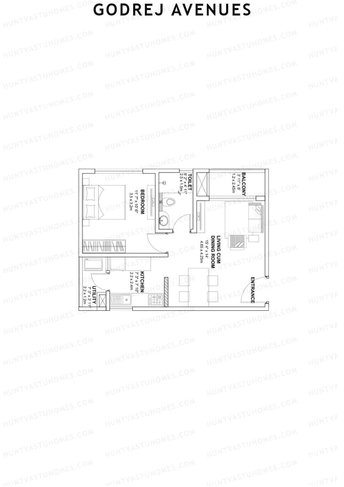 Godrej Avenues Tower G Unit 4 Floor Plan
