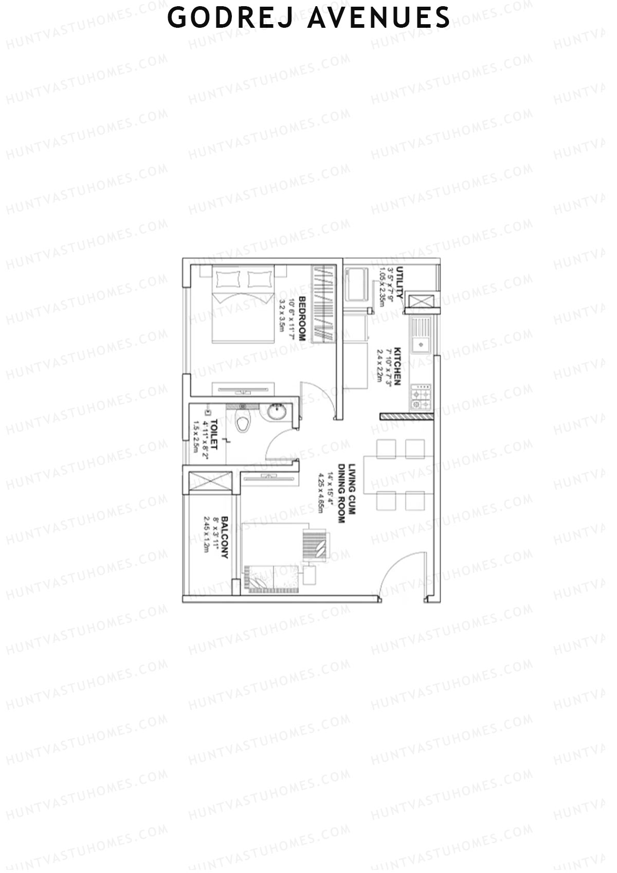 Godrej Avenues Tower G Unit 5 Floor Plan