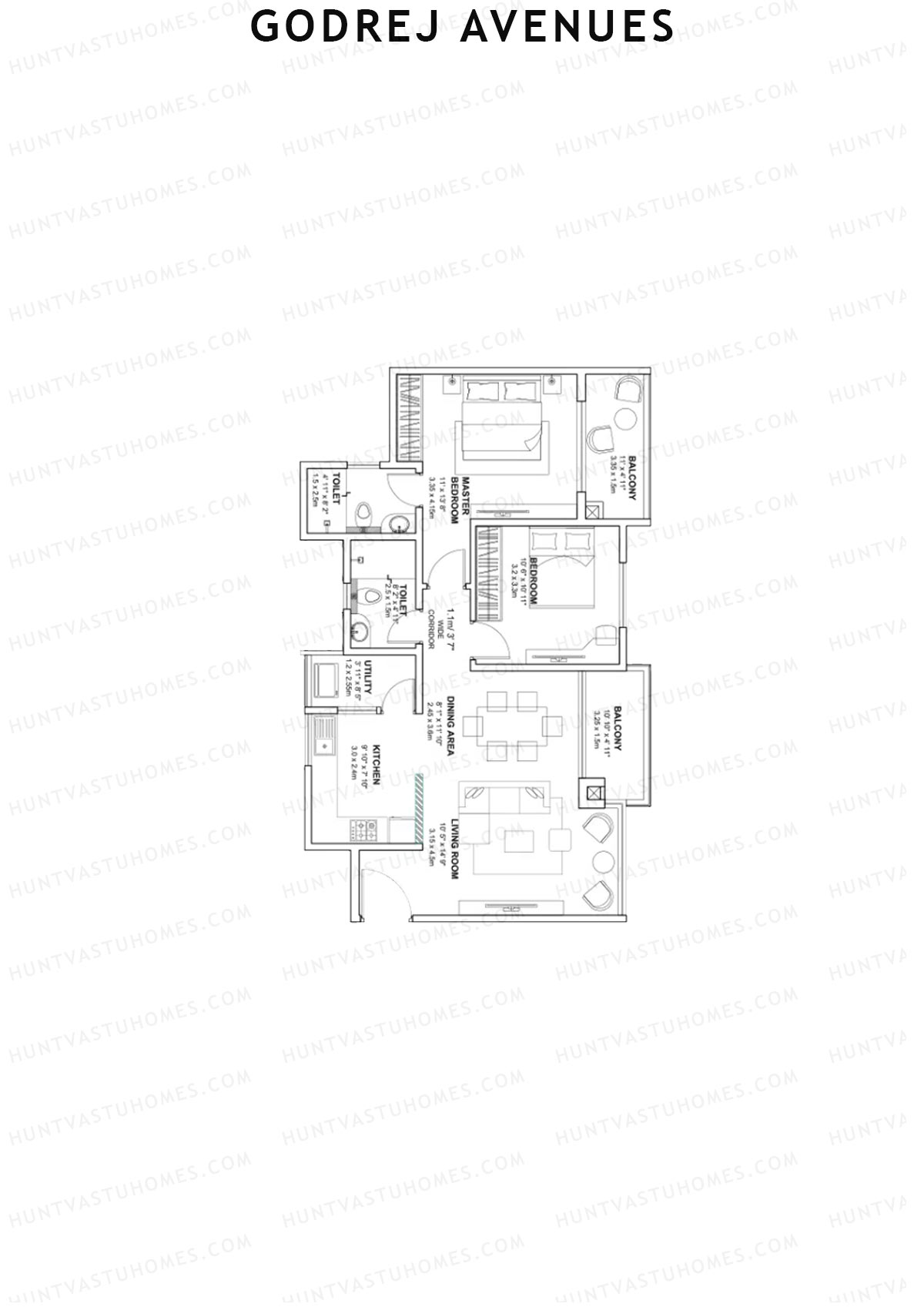 Godrej Avenues Tower G Unit 6 Floor Plan