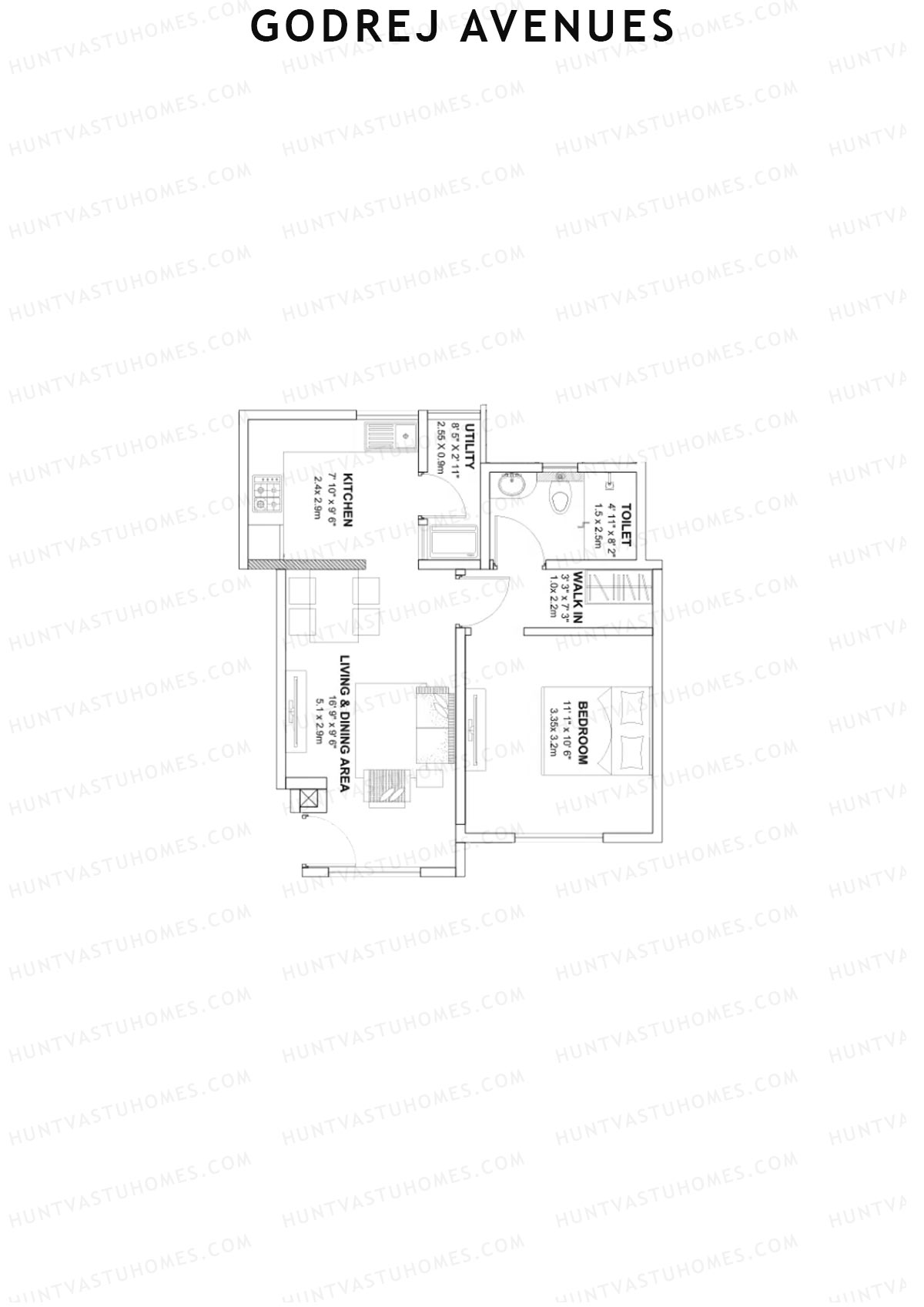 Godrej Avenues Tower H Unit 1 Floor Plan