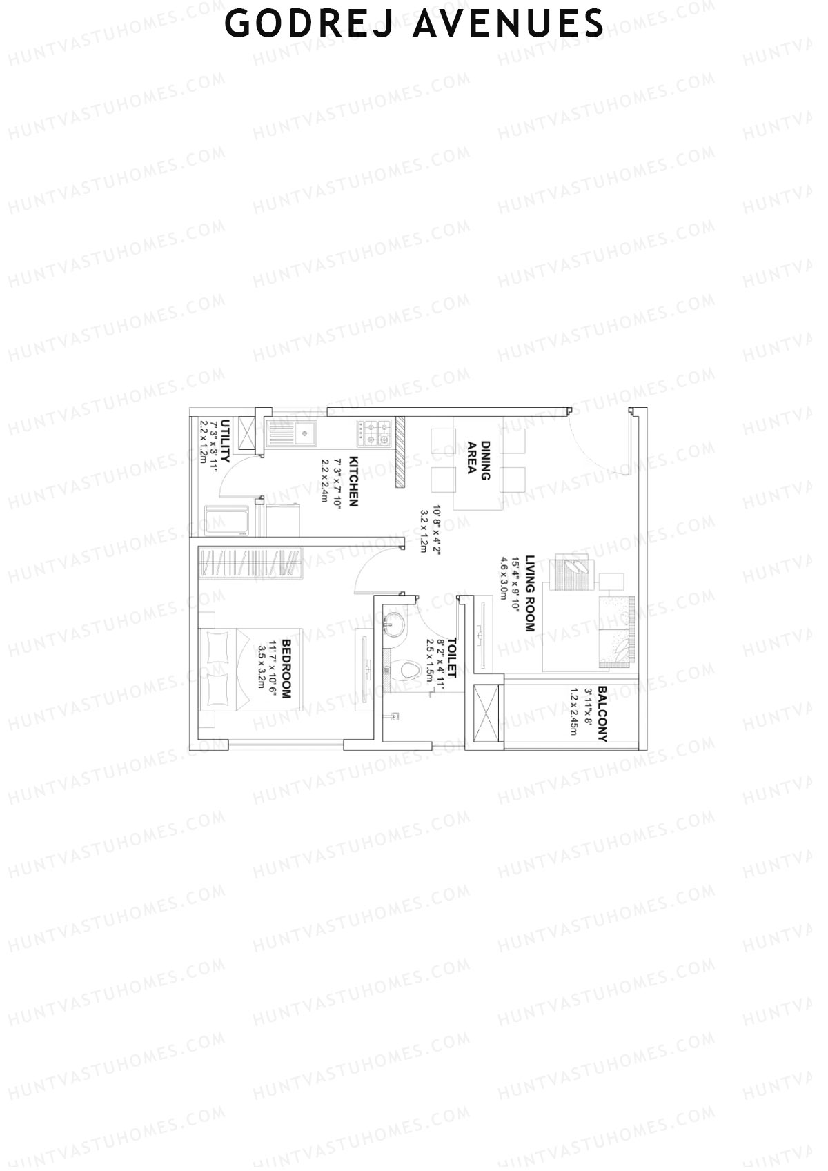 Godrej Avenues Tower H Unit 2 Floor Plan