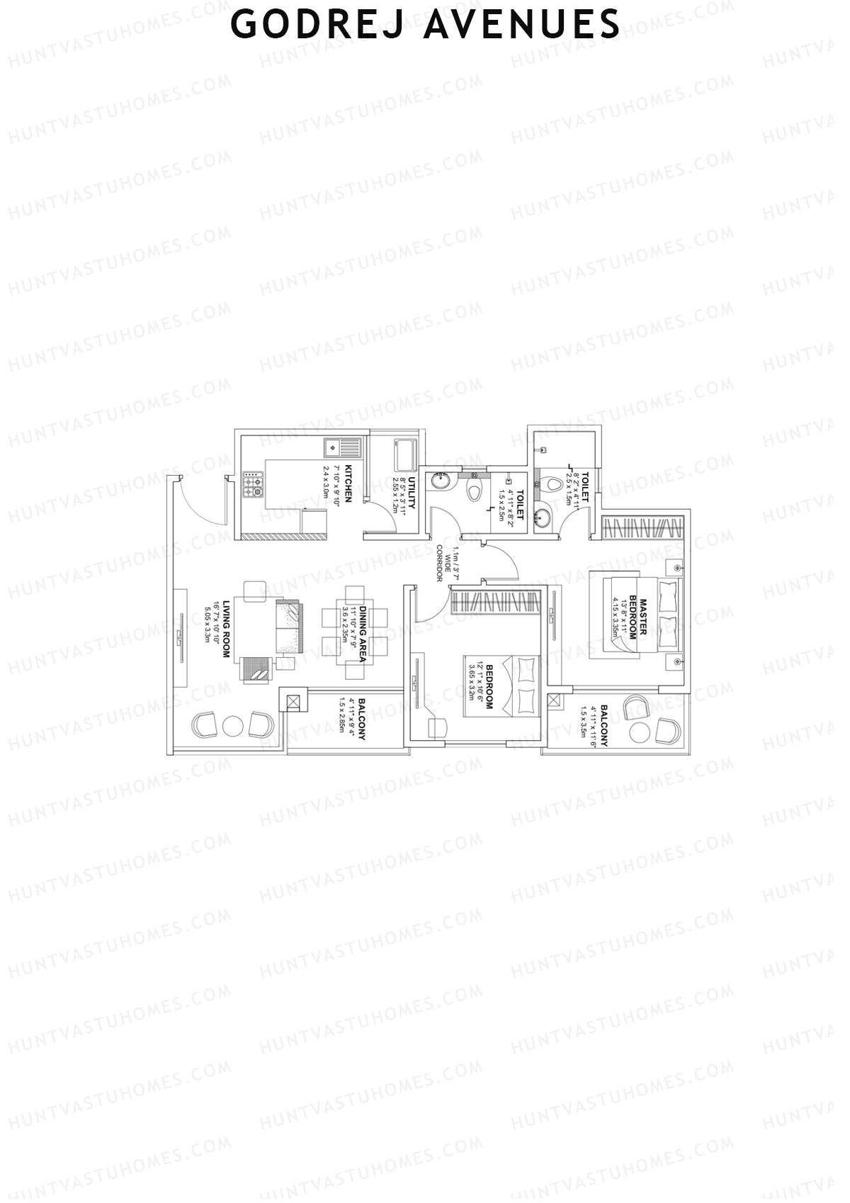 Godrej Avenues Tower I Unit 1 Floor Plan
