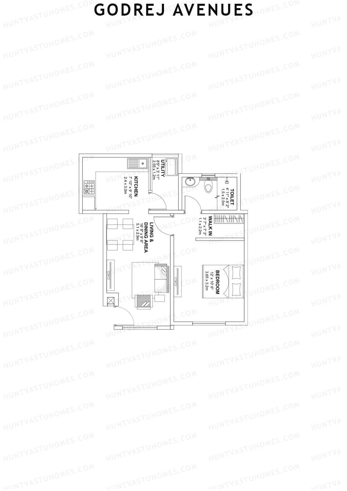 Godrej Avenues Tower I Unit 1 Floor Plan