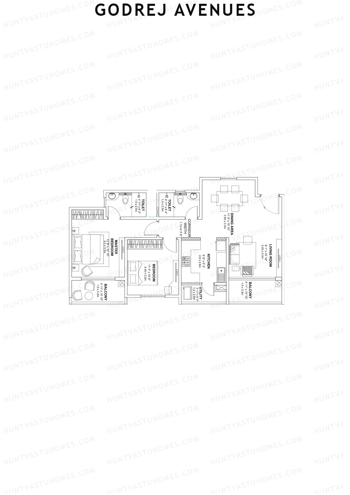 Godrej Avenues Tower I Unit 2 Floor Plan