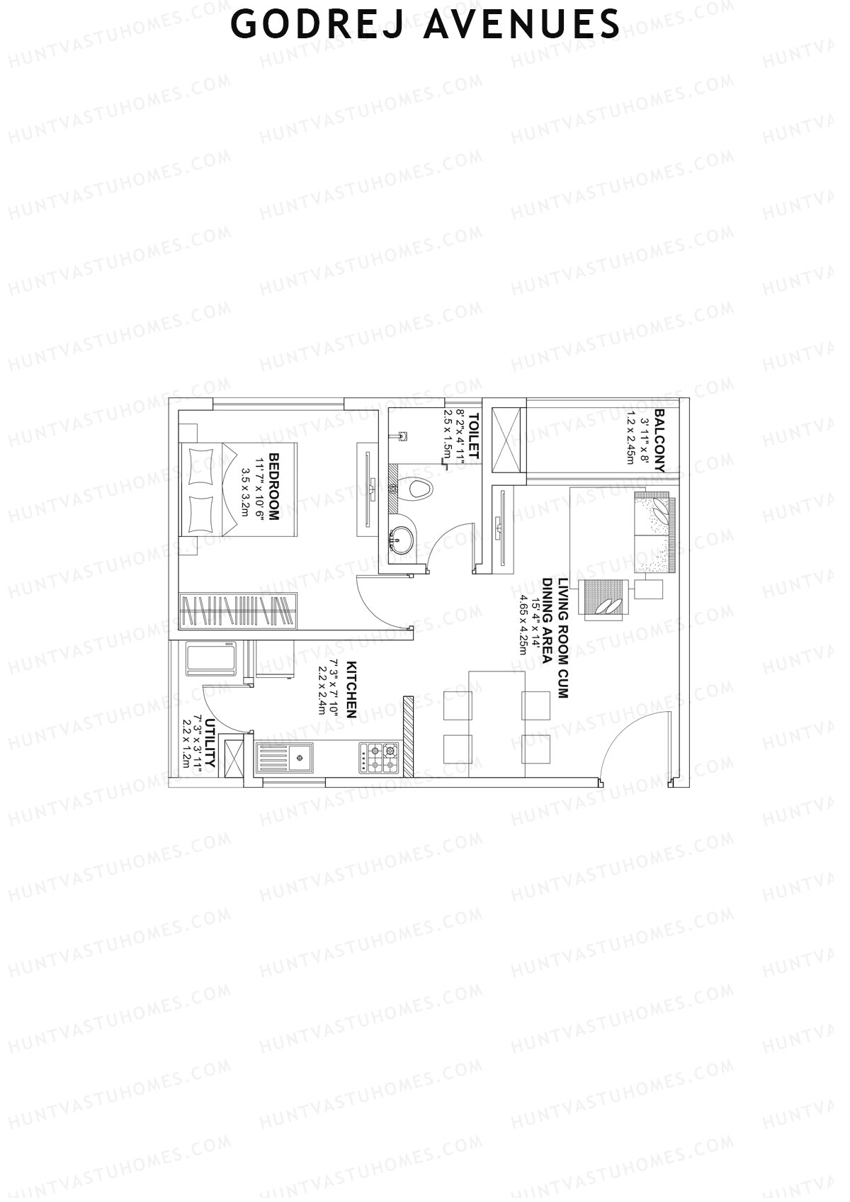 Godrej Avenues Tower I Unit 3 Floor Plan