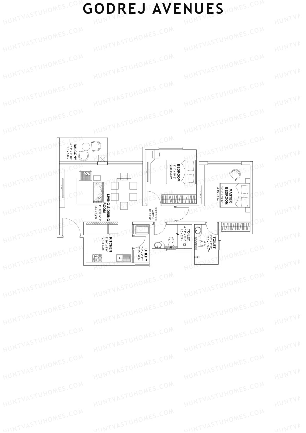 Godrej Avenues Tower I Unit 4 Floor Plan