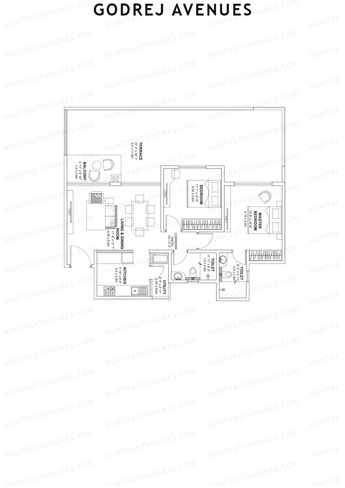 Godrej Avenues Tower I Unit 4 Floor Plan