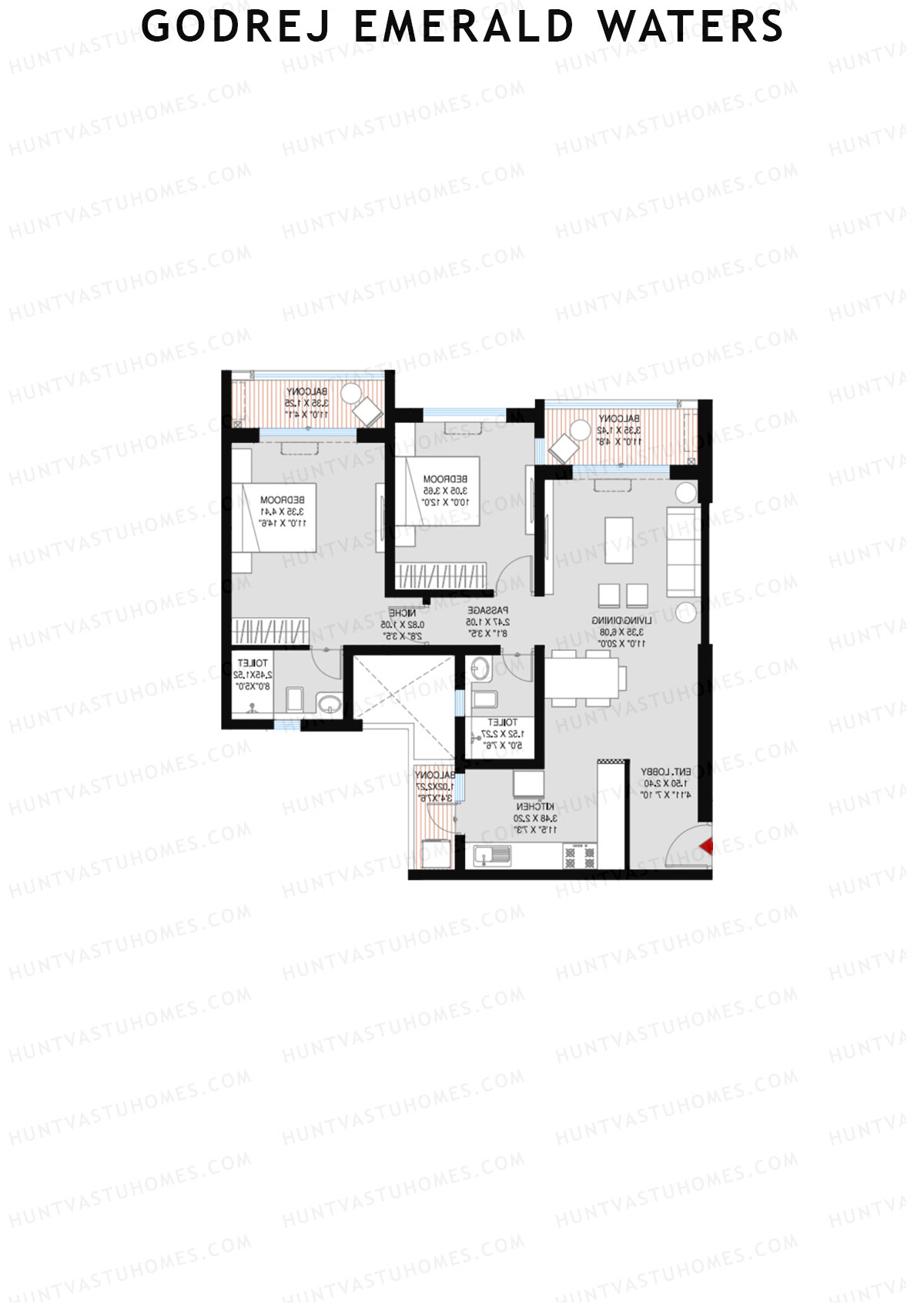 Godrej Emerald Waters Tower 4 Unit 1 Floor Plan