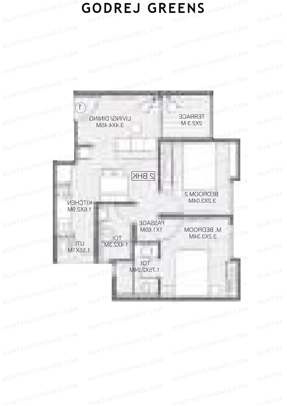 Godrej Greens B1 Wing A Unit 4 Floor Plan