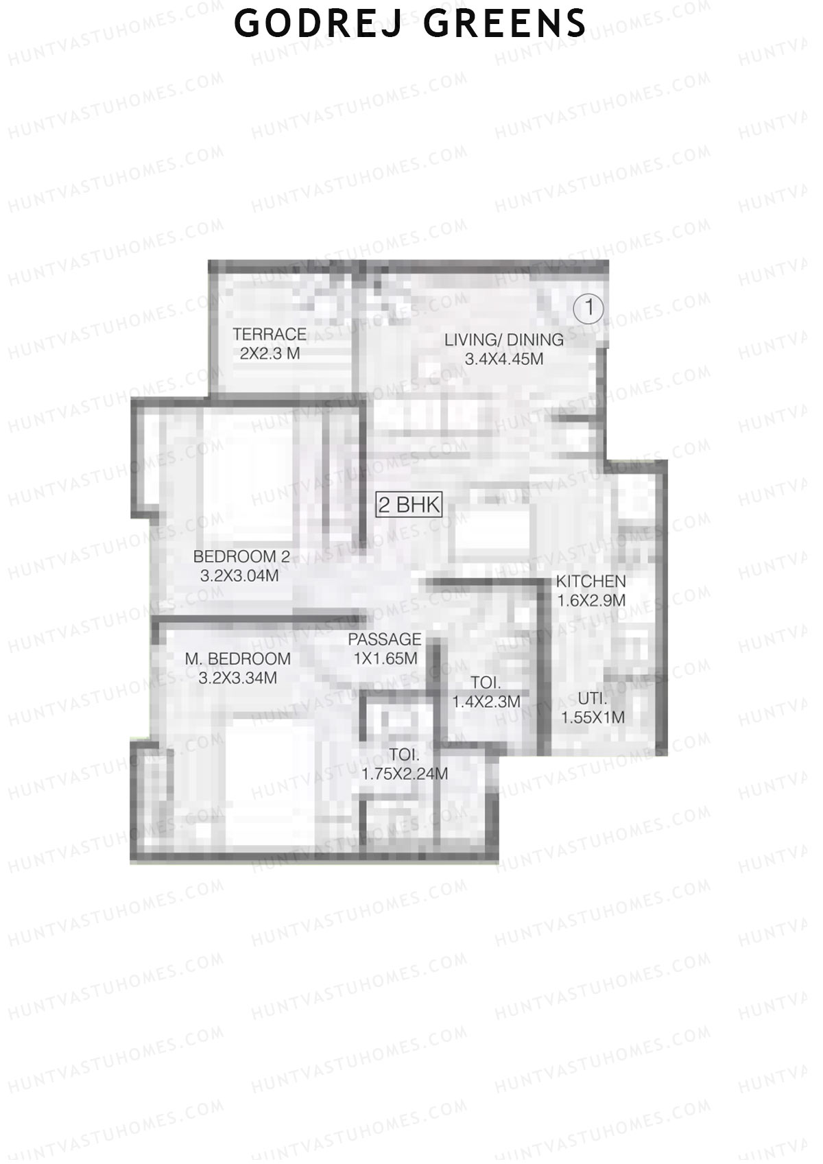 Godrej Greens B1 Wing B Unit 1 Floor Plan