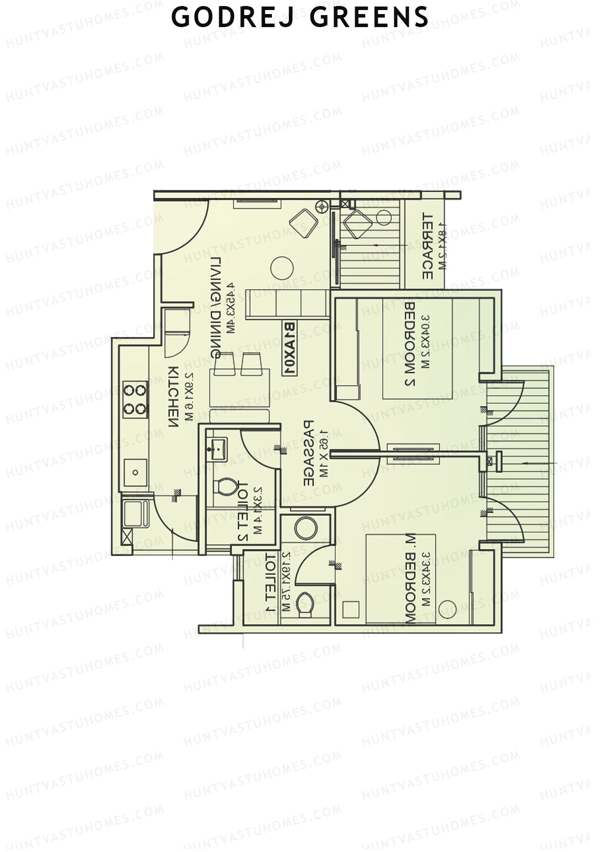 Godrej Greens B1 Wing B Unit 4 Floor Plan