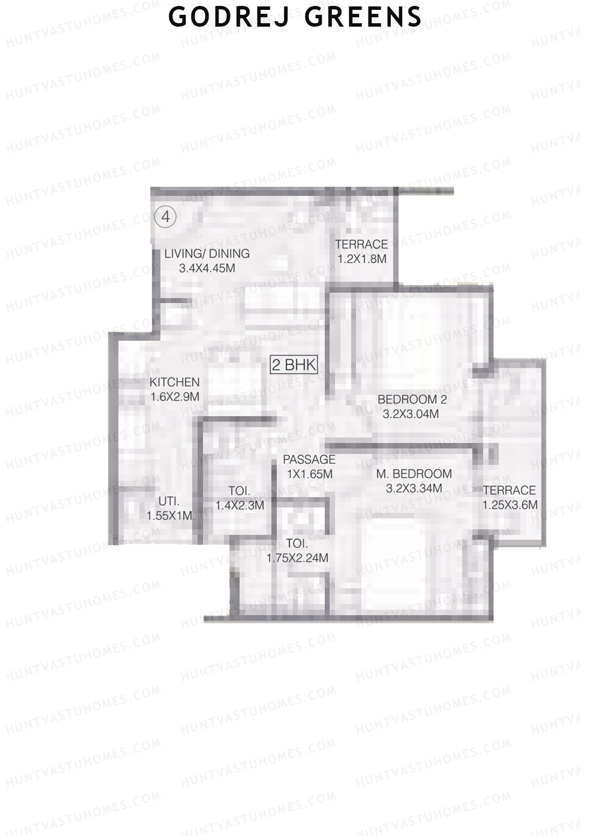 Godrej Greens B1 Wing B Unit 4 Floor Plan