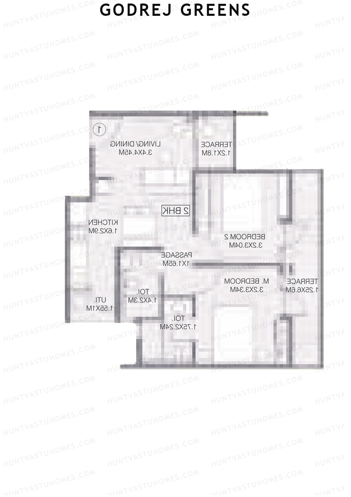 Godrej Greens B1 Wing B Unit 4 Floor Plan