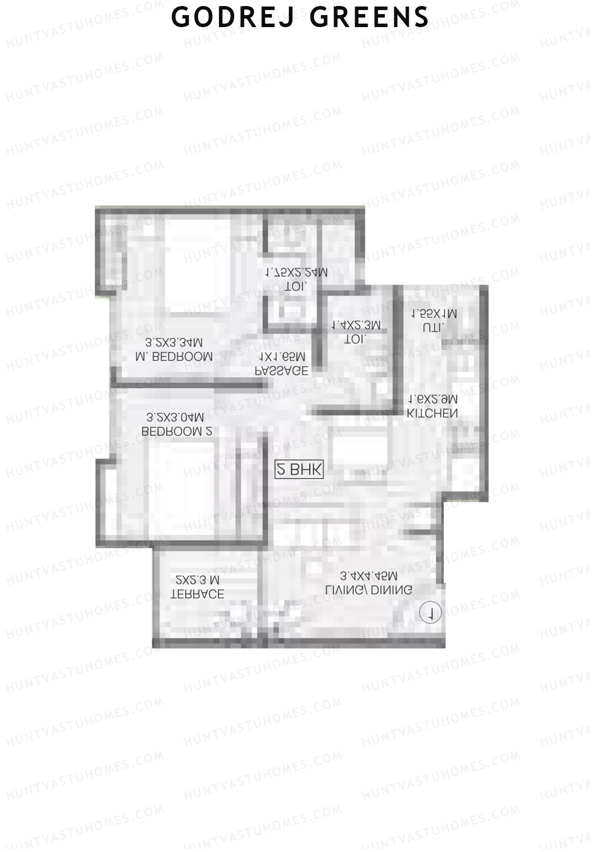 Godrej Greens B1 Wing C Unit 2 Floor Plan