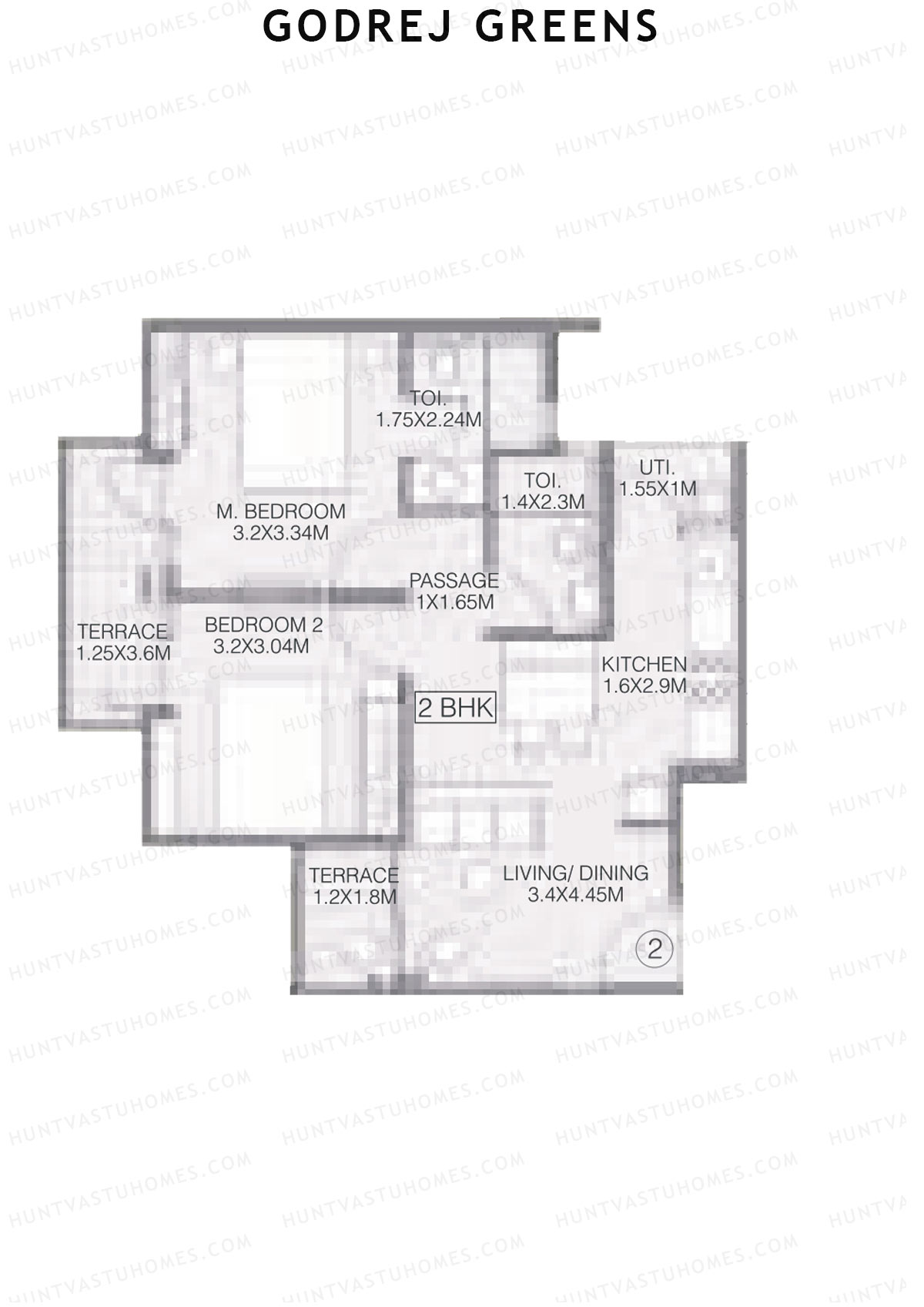 Godrej Greens B1 Wing C Unit 2 Floor Plan
