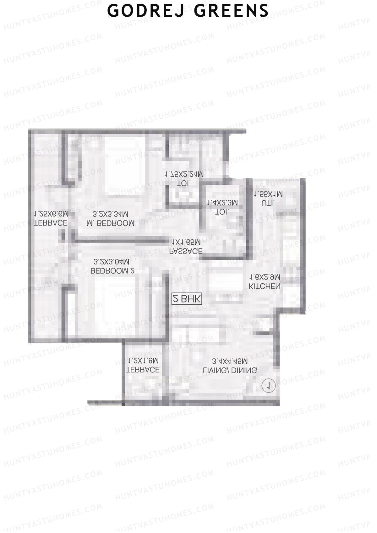 Godrej Greens B1 Wing C Unit 2 Floor Plan