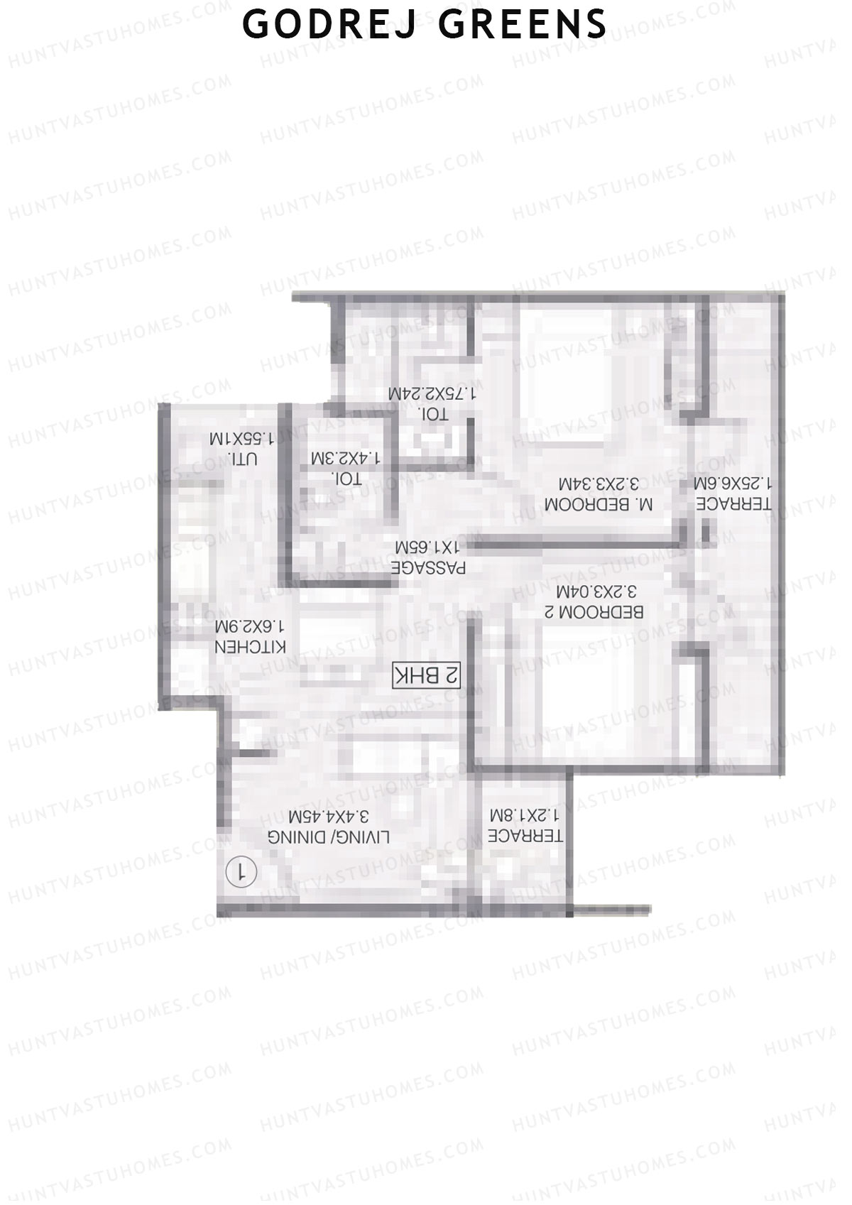 Godrej Greens B1 Wing C Unit 3 Floor Plan