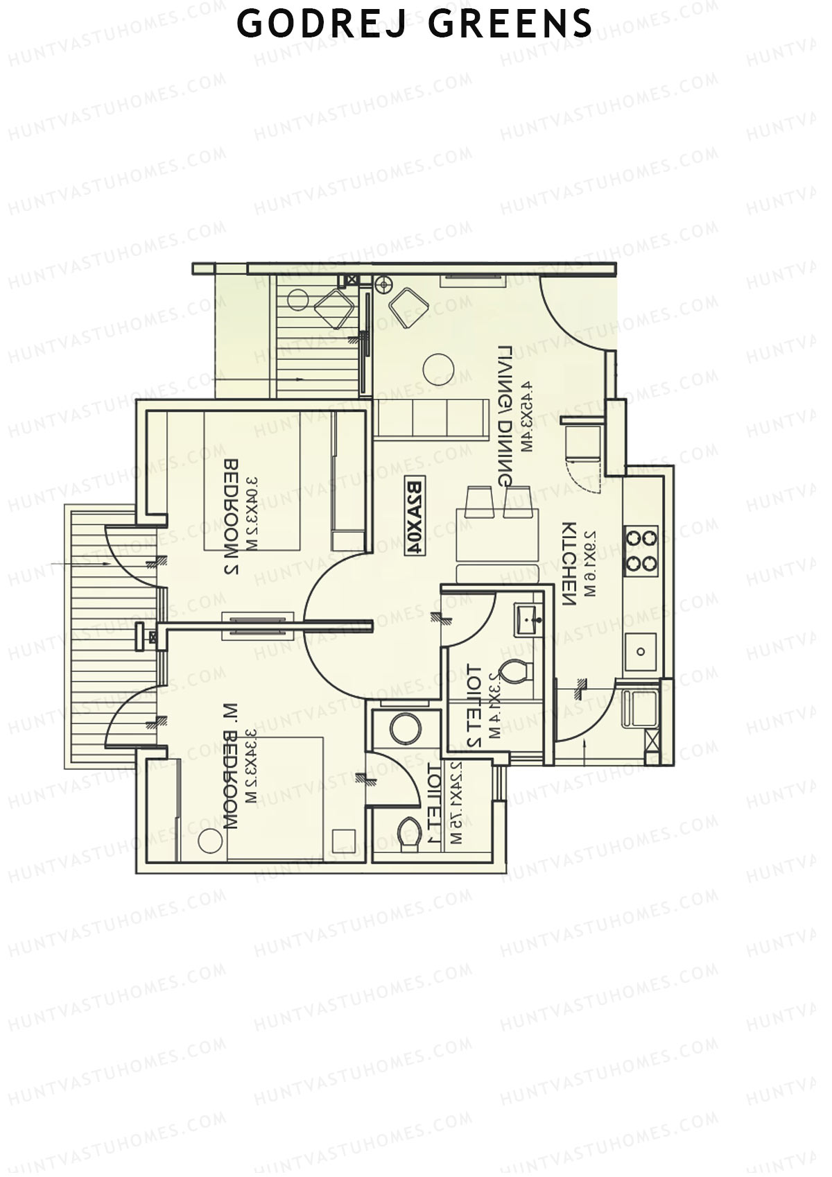 Godrej Greens B2 Wing A Unit 1 Floor Plan