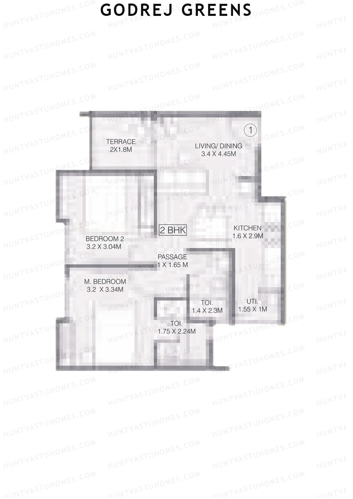 Godrej Greens B2 Wing A Unit 1 Floor Plan