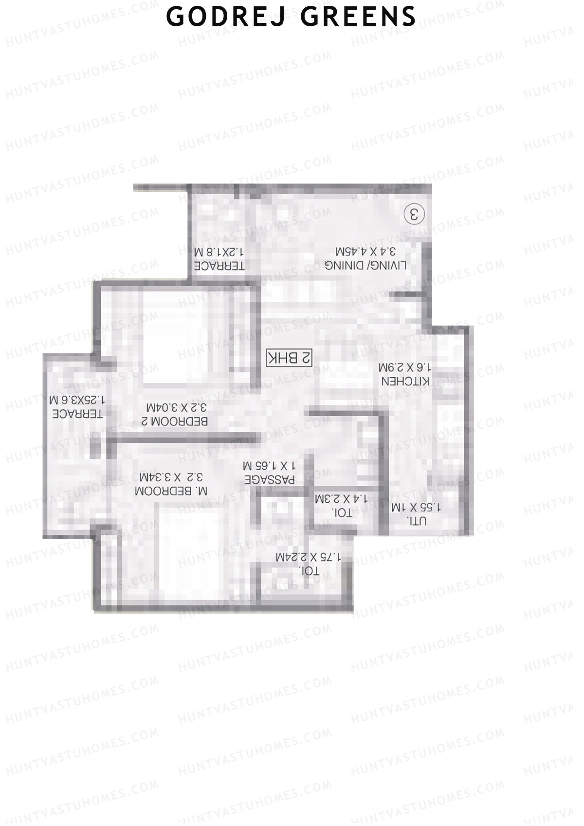 Godrej Greens B2 Wing A Unit 1 Floor Plan