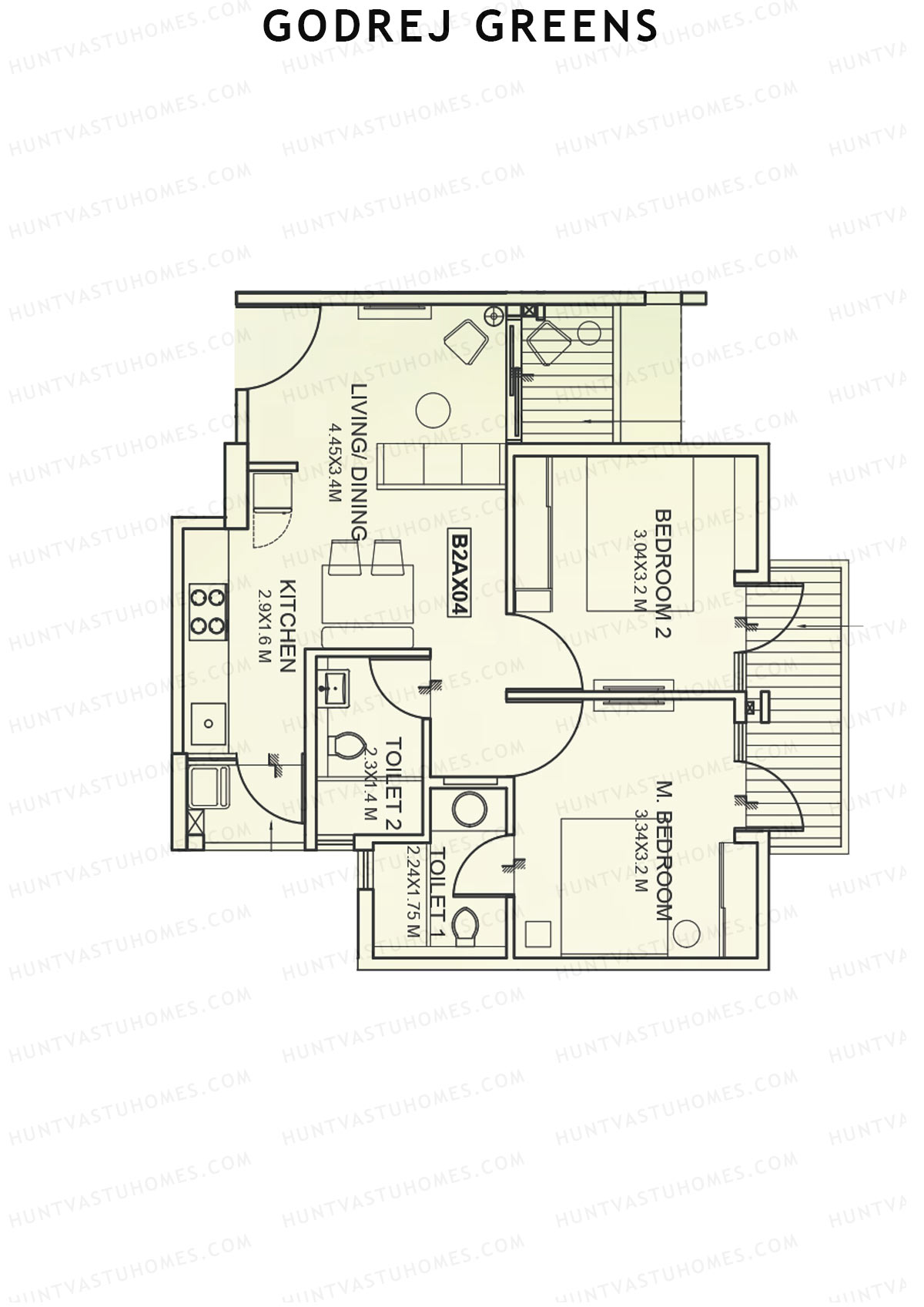 Godrej Greens B2 Wing A Unit 4 Floor Plan