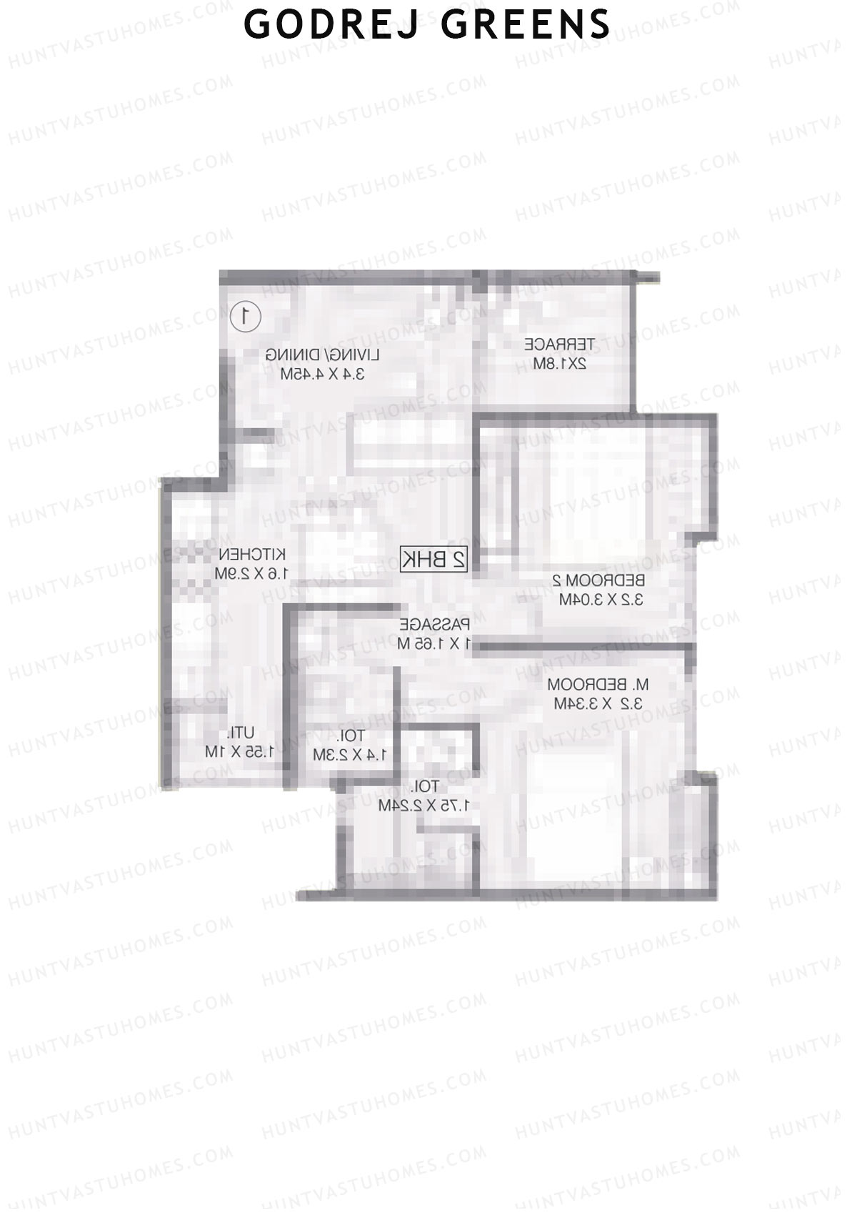 Godrej Greens B2 Wing A Unit 4 Floor Plan
