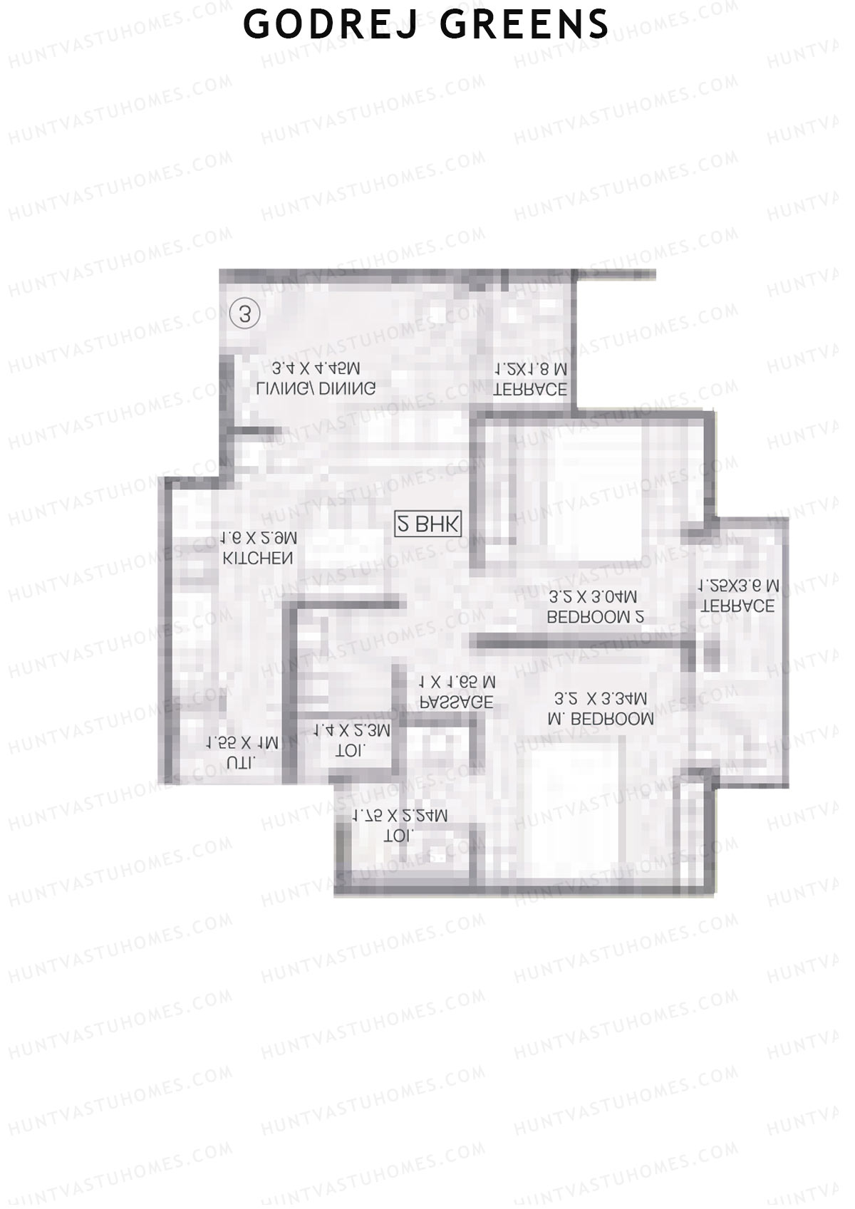 Godrej Greens B2 Wing A Unit 4 Floor Plan