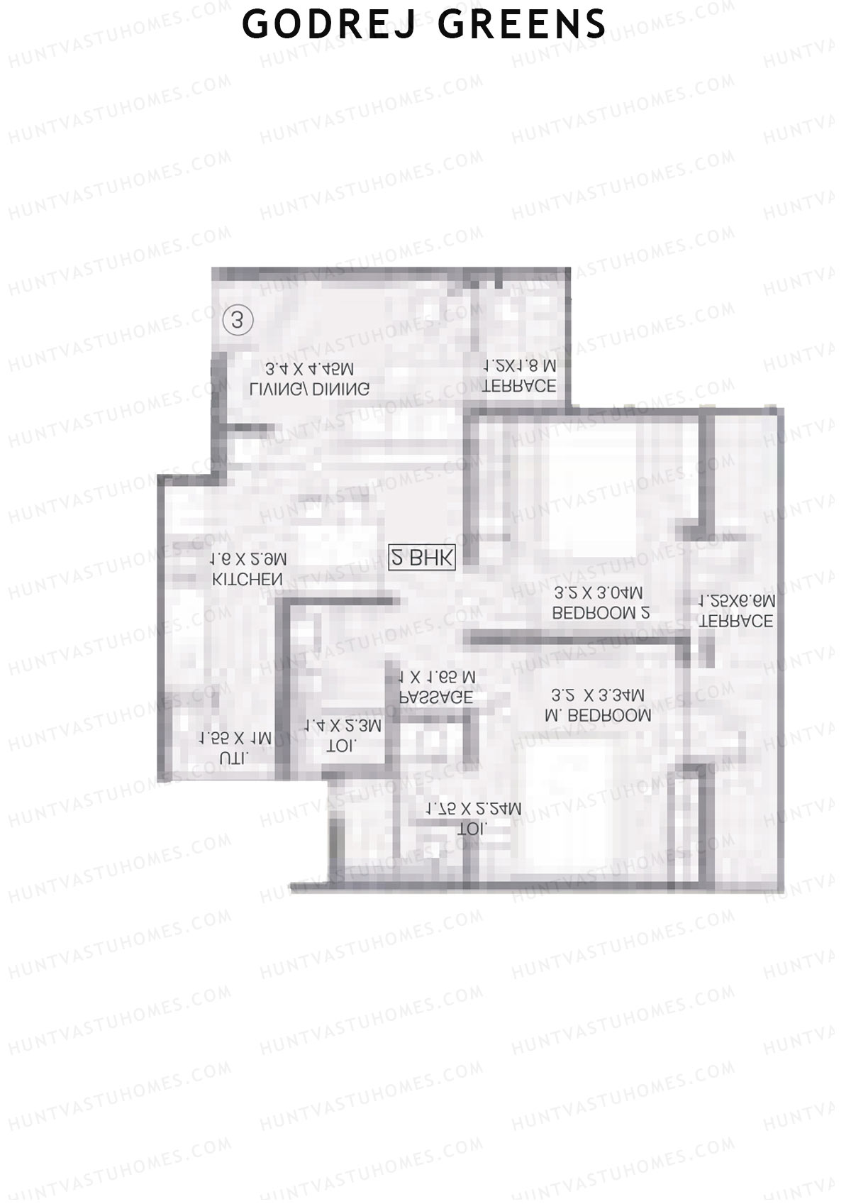 Godrej Greens B2 Wing A Unit 4 Floor Plan