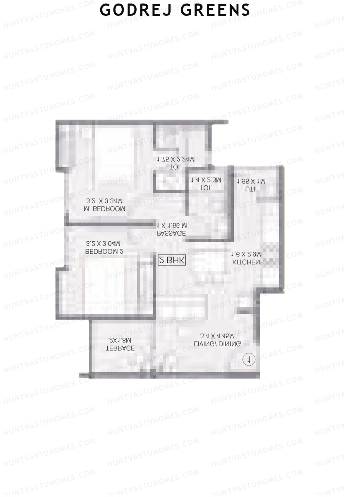 Godrej Greens B2 Wing B Unit 2 Floor Plan