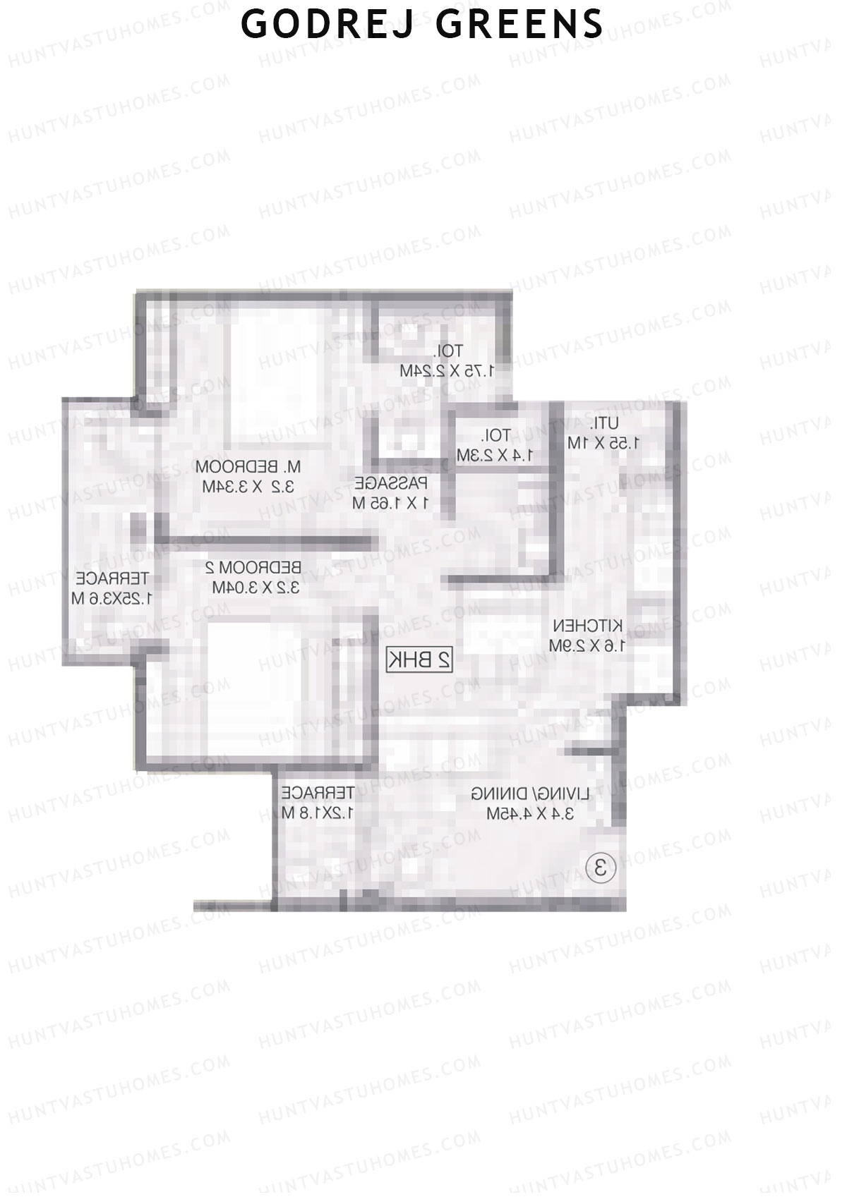 Godrej Greens B2 Wing B Unit 2 Floor Plan