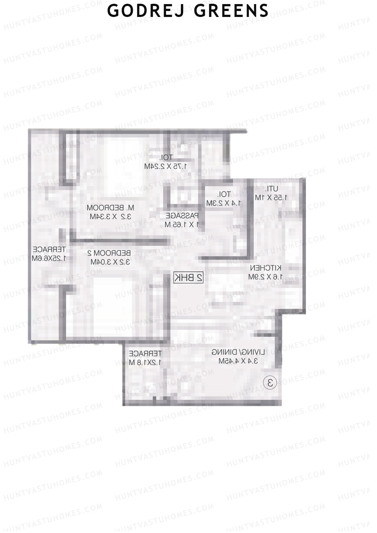 Godrej Greens B2 Wing B Unit 2 Floor Plan