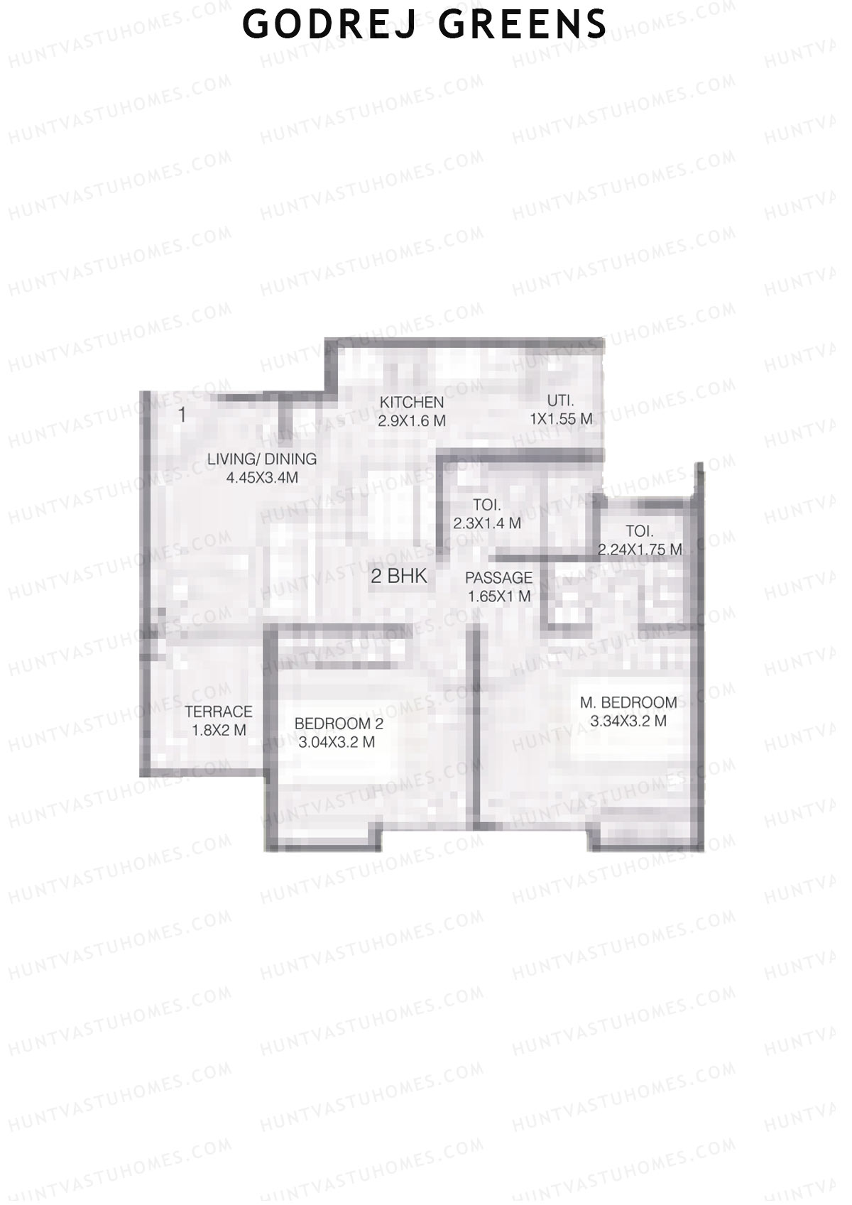 Godrej Greens B3 Wing A Unit 1 Floor Plan