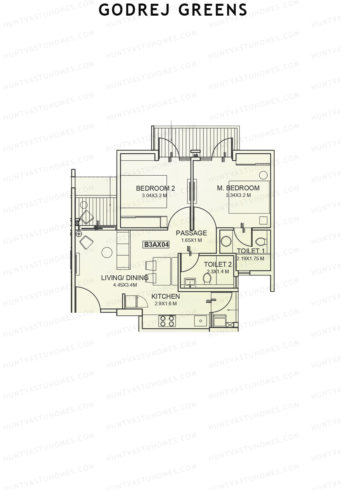 Godrej Greens B3 Wing A Unit 4 Floor Plan