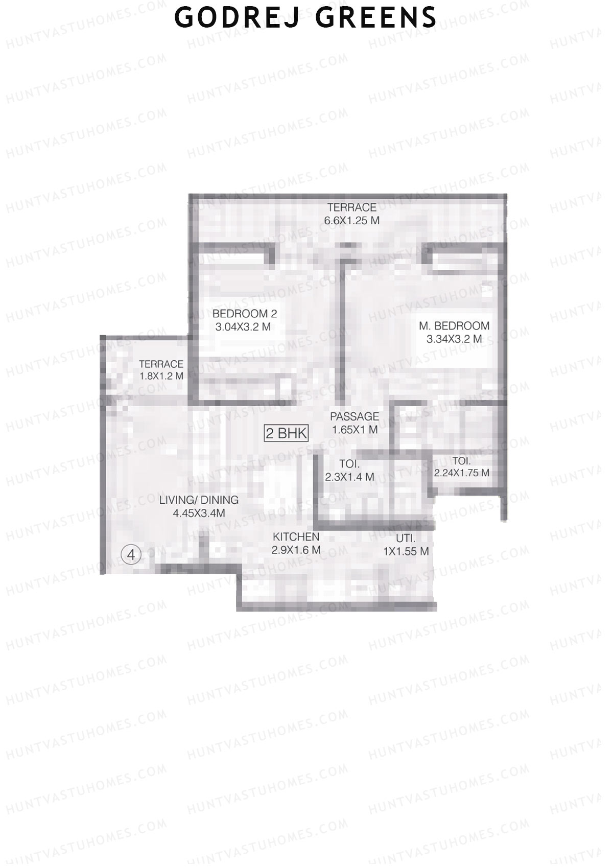 Godrej Greens B3 Wing A Unit 4 Floor Plan