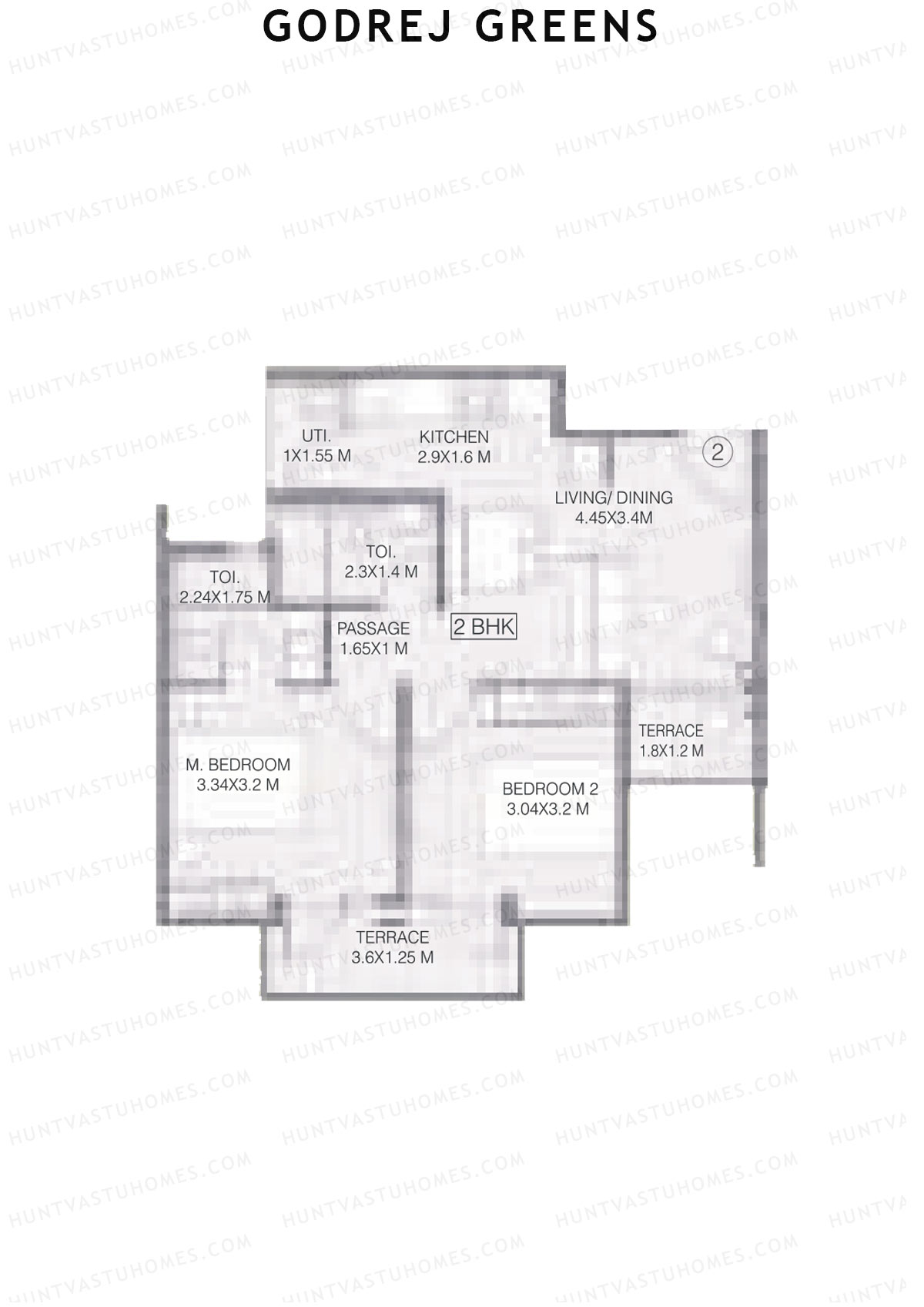 Godrej Greens B3 Wing B Unit 2 Floor Plan