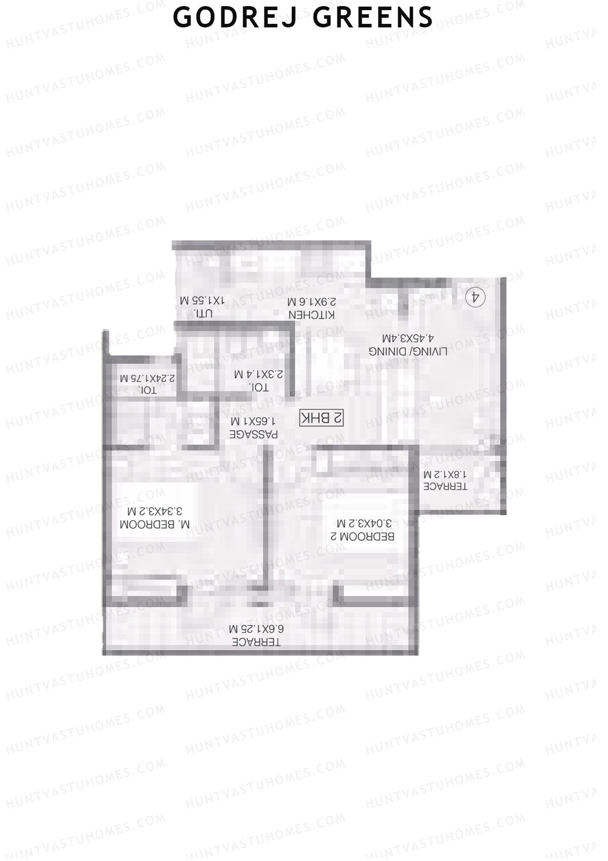 Godrej Greens B3 Wing B Unit 2 Floor Plan